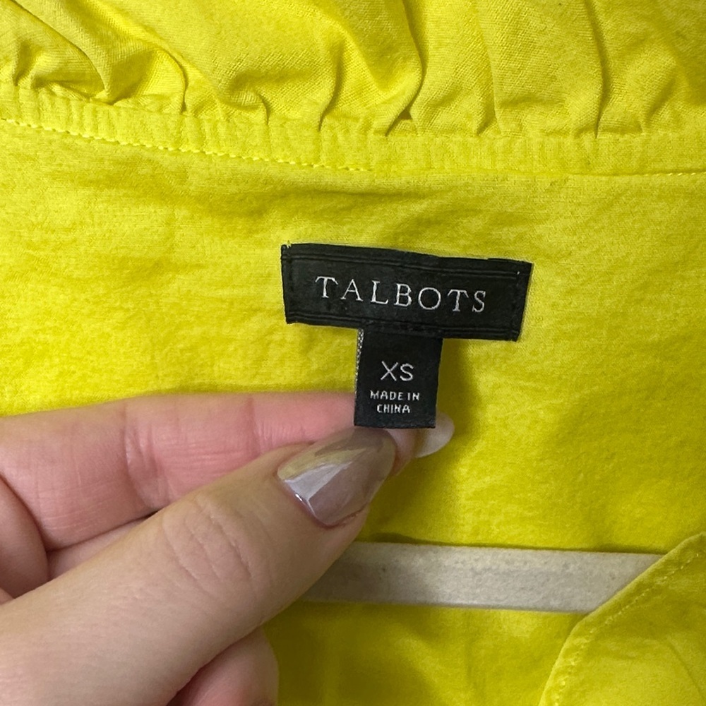 Talbots Yellow Ruffle-Trim Dandelion Tank Top - Picture 2 of 6